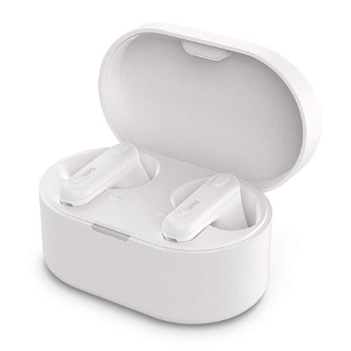 Audífonos bluetooth True Wireless Philips TAT1138, resistencia al agua IPX4, duración máx. 15 horas con estuche de carga, blanco